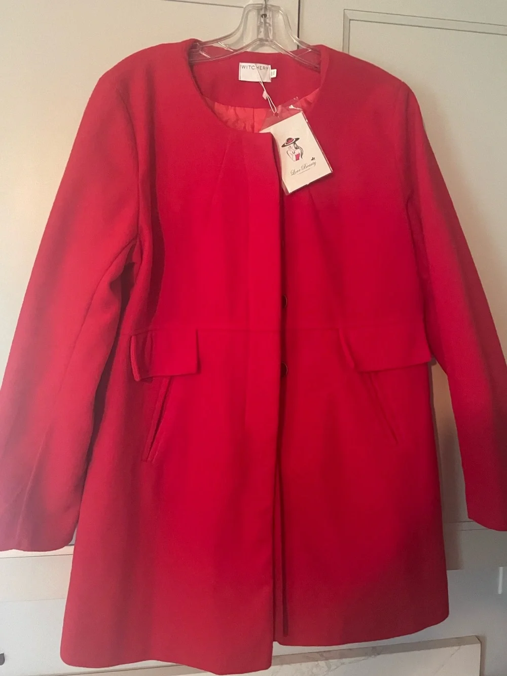 Witchery Red Pea Coat